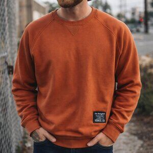 The Stronghold Venice CA Men's 2XL Burnt Orange Crewneck Cotton Sweatshirt